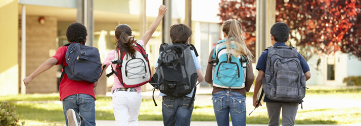 Chiropractic Southeast FL Children With Backpacks