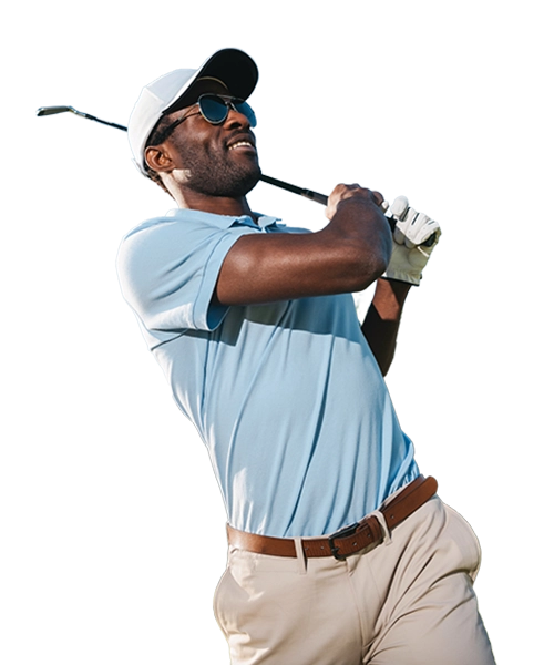 Chiropractic Southeast FL Male Golfer Cutout
