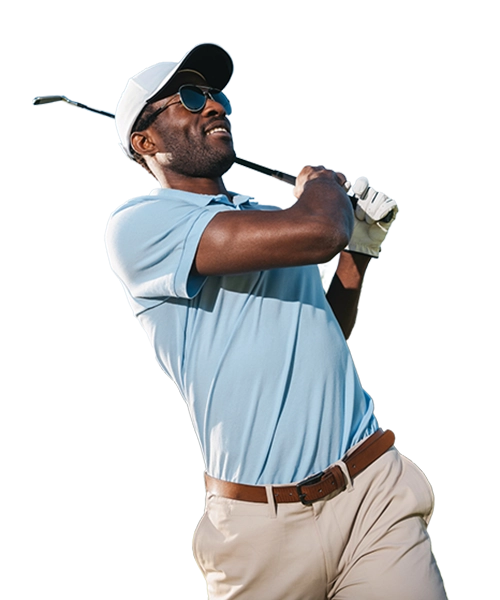 Chiropractic Southeast FL Male Golfer Cutout Chiropractic Southeast FL Male Golfer Cutout